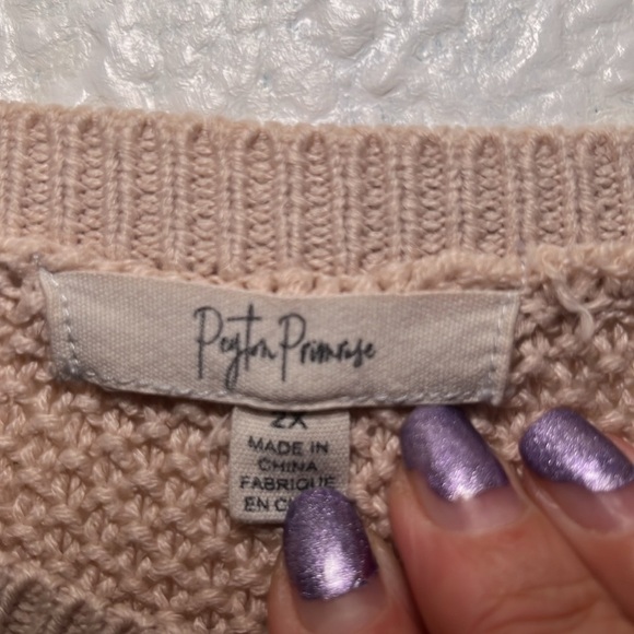 Peyton Primrose cream colored and sweater size 2X - Picture 3 of 7